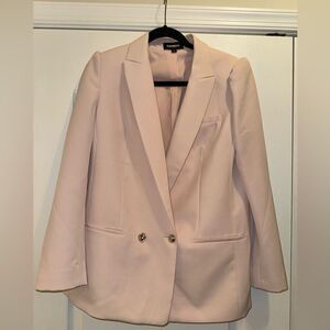 Baby Pink Blazer with Silver Hardware